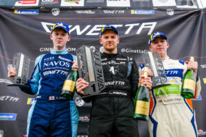 Ruben Hage on the podium at Silverstone